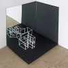 2011, plastic model, wood, mirror, 100 x 100 x 100 cm