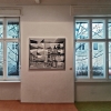 exhibition view : photo Installation at the window, Giebelwand 1985/2017, 210x177 cm and painting Buschallee 1, 1925/2017, oil on canvas, 120x100 cm