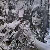 Robotron woman worker Rosalie Köhler 1977, lightbox, 56x10x56cm, wood, LED, b/w photography 