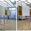 Auf der Suche nach den verlorenen Bildern 2011, Öl auf Leinwand, Aluminium Profile, Neon, 220 x 260 x 60 cm, Installationsansicht UdK