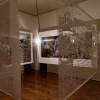 Heimatspuren-doppelte Exposition, begehbare installation aus 4 foto Scherenschnitte, 5.10 x 5.40 m2, ZVONO Preis2014