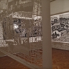 Heimatspuren-doppelte Exposition, begehbare installation aus 4 foto Scherenschnitte, 510 x 540 cm, ZVONO Preis 2014